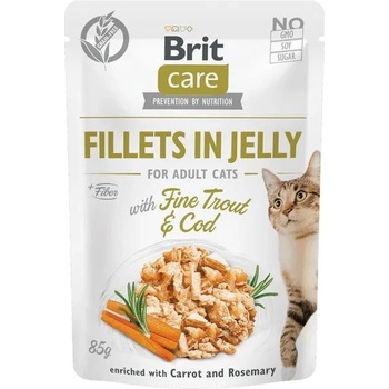 Brit Капсула BRIT Care Cat Fillets in Jelly с фина пъстърва и треска 85 г
