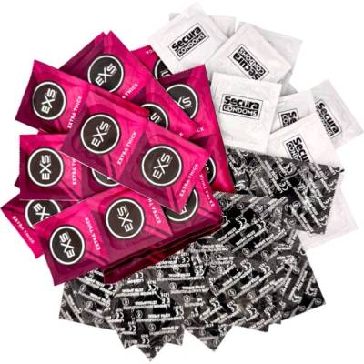 Sada zesílených kondomů Anal pack 72 ks + SE anální lubrikační gel 15ml + erekční kroužek