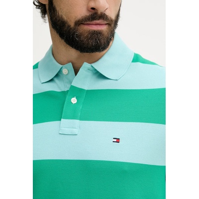 Tommy Hilfiger тениска с яка мъжка от памук с еластан (MW0MW39045)