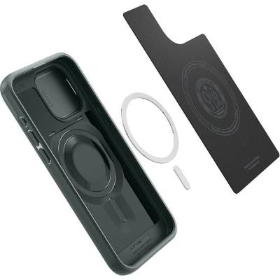 Spigen Гръб Spigen за iPhone 15 Pro, Optik Armor, MagSafe, Зелен (8809896750707)
