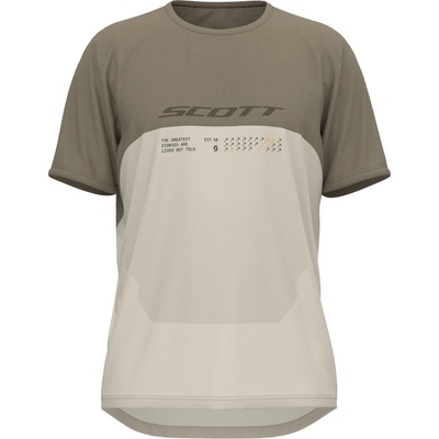Scott Мъжка спортна тениска Scott Tee Vertic Dri S/S Sport shirt - Cotton White / Toast Beige - размер L (216-8216-0113)
