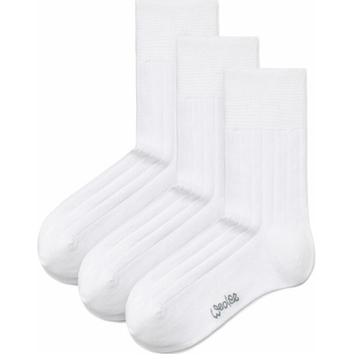 Vlnka 3 páry bavlněných ponožek se zdravotním lemem bílá – Zbozi.Blesk.cz