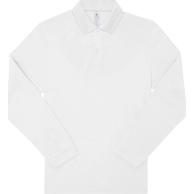 B&C polokošile B&C My Polo 180 LSL piqué dlouhý rukáv COT-01U42500102 bílé