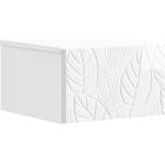 vidaXL Стенен страничен масичка Бял гланц 34, 5 x 33 x 20 см (898773)