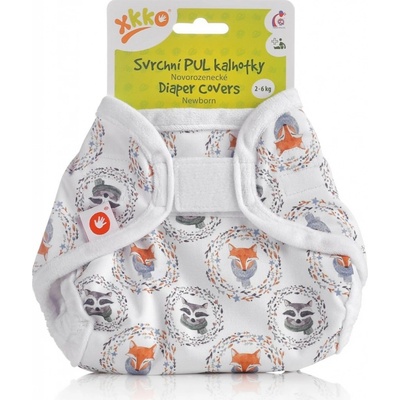 XKKO Svrchní PUL kalhotky Newborn Fox&Raccoon