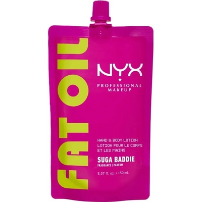 NYX Professional Makeup Fat Oil Body hydratační mléko na ruce a tělo s vůní Suga Baddie 150 ml