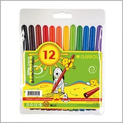 Gabol - Комплект флумастери - 12 цвята (9607)