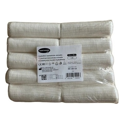 Hartmann Hydrofilné neelastické nesterilné ovínadlo 12 cm x 10 m 10 fixačných obväzov