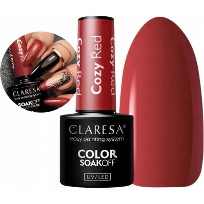 Claresa Hybridní lak Cozy Red Klasická červená