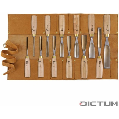 Dictum 715550 - Herdim® Scroll Gouges, 12-Piece Set - Dláto