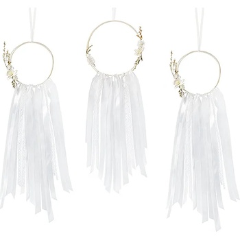 PartyDeco Бяла украса - ловец на мечти 3 бр