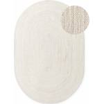 Hanse Home Кремав двустранен/ръчно изработен ютен килим 160x230 cm Braided - Hanse Home (106321-160x230 Oval)