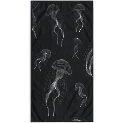 DecoKing Luxusná plážová osuška JELLYFISH 90 x 180 cm
