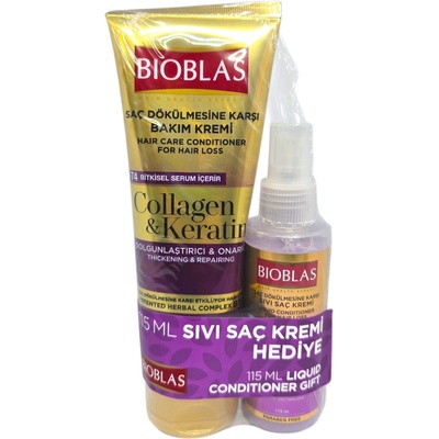 Bioblas Collagen & Keratin - балсам против косопад + течен балсам подарък (115 ml)