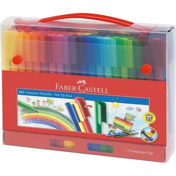 Faber-Castell Флумастери Connector, 60 цвята (1010180051)