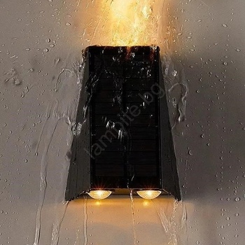 Brilagi - LED соларен стенен фенер PYRAMID LED/2W/3, 2V 1300 mAh IP54 (BG1484)