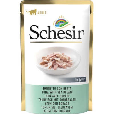 Schesir 6х85г Schesir консервирана храна в желе за котки - риба тон с ципура