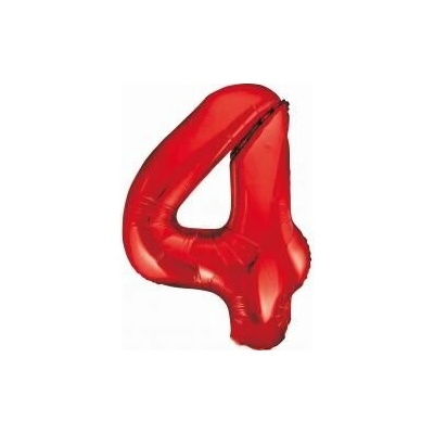 GoDan GD balónek fóliový 85cm B&C "4" červená