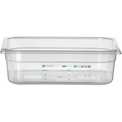 Kontajner GN 1/2 HACCP, HENDI, GN 1/2, 6,5L, Priehľadná, 325x265x(H)100mm