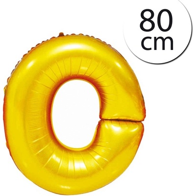 FUN RAG Gold 66314–O Mini fóliový balónik písmeno O zlatý 80 cm