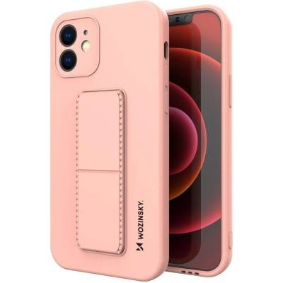 Wozinsky Калъф за телефон Wozinsky Kickstand Flexible Silicone със стойка за iPhone XS Max, розов