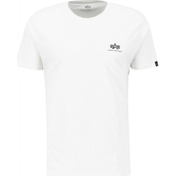 Alpha Industries Basic T Small Logo biele
