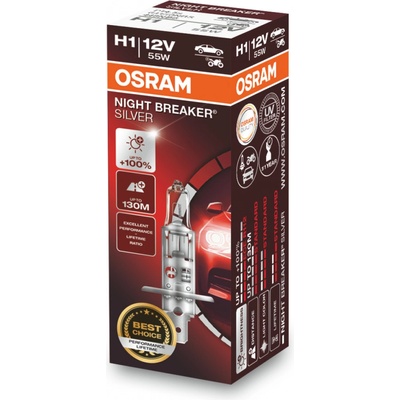 Osram Night Breaker Silver H1 P14,5s 12V 55W 64150NBS