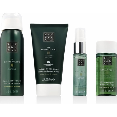 Rituals The Ritual of Jing sprchová pěna 50 ml + tělový krém 70 ml + tělový olej 50 ml + tělový sprej 20 ml