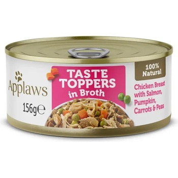 Applaws Chicken, Salmon & Vegetable in Broth Месни хапки за куче с пилешко филе, сьомга и зеленчуци в сос 156gr