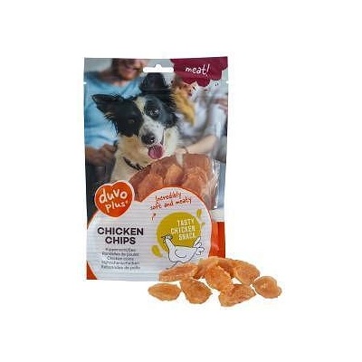 Duvoplus Duvo Soft chicken slices for dogs - Вкусно лакомство награди за кучета, меки хапки с пилешко месо, 80 гр