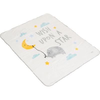 Cangaroo Бебешко одеяло Cangaroo - Softy Wish a upon a star, 110 х 140 cm, бяло (111868)