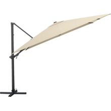 Slnečník KETTLER EASY TURN 300x300 cm - matný antracit/béžová - vodeodolný