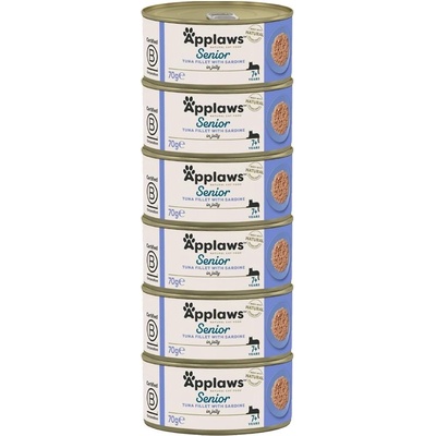 Applaws Консерва за котки Senior тонфис и сардини в желе 6 x 70 г