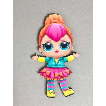 Image 1 of Loranc Магнит за торта - цветна кукла LOL