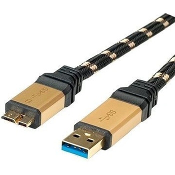 Roline 11.02.8879 Gold USB 3.0 SuperSpeed kabel USB3.0 A(M) - microUSB3.0 B(M), 1,8m