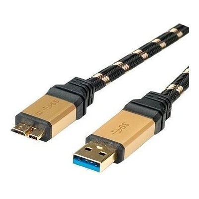 Roline 11.02.8879 Gold USB 3.0 SuperSpeed kabel USB3.0 A(M) - microUSB3.0 B(M), 1,8m