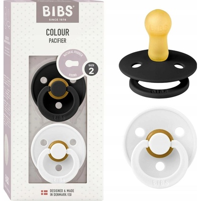 Bibs Colour Black White černá bílá 2 ks