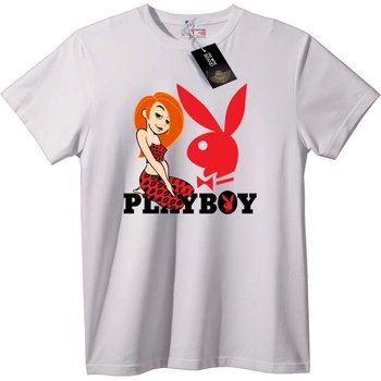 NOONEBRAND Тениска Playboy заек и момиче - 7XL, White
