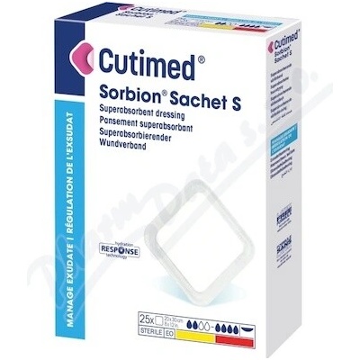 Cutimed Sorbion Sachet S absorpčné krytie 20 × 30 cm 25 ks