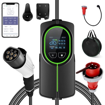 EVPartner Nabíječka s Wi-Fi pro elektromobil a Plug-in hybrid do zásuvky CEE 400 V Typ 2 11 kW 10 m | Zboží Auto