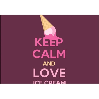 Plakát typ A4-A0 Keep calm and love ice cream