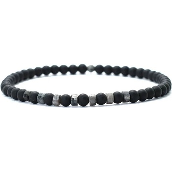 Daniel Dawson Korálkový náramek Sabino Onyx a Labradorit NR2110 Černá