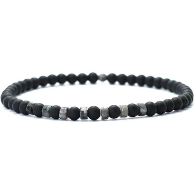 Daniel Dawson Korálkový náramek Sabino Onyx a Labradorit NR2110 Černá