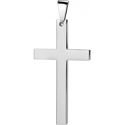 Šperky4U Ocelový přívěšek kříž 17x32 mm OPP1775