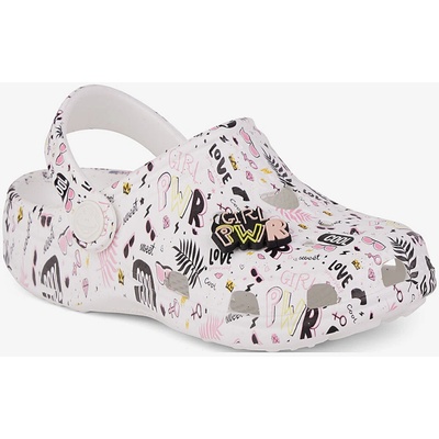 Coqui detské clogsy BIG FROG White Girl PWR Amulet