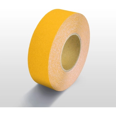 Protiskluzová páska extra hrubá WT-5412 – minerální granulát v syntetické pryskyřici, žlutá, 25 mm × 6 m