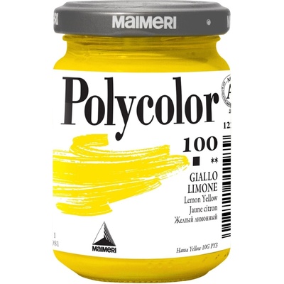 Maimeri Vynil Polycolor АКРИЛНА боя Lemon Yellow 100 140 ml 1 бр (M1220100)
