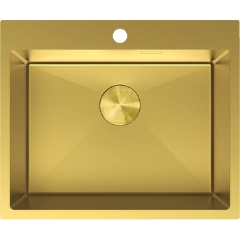 Mexen Solix стоманена мивка с 1 отделение 600 x 500 мм, златист - 6408601000-55 (6408601000-55)