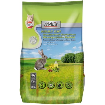 MAC's Mac`s cat dry - adult monoprotein rabbit - Супер премиум пълноценна суха храна за израснали котки , без зърно , с заешко месо 1.5 кг