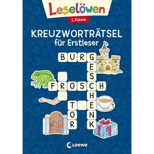 Leselöwen Kreuzworträtsel für Erstleser - 1. Klasse (Marineblau) | Katrin Merle (ISBN: 9783743213944)